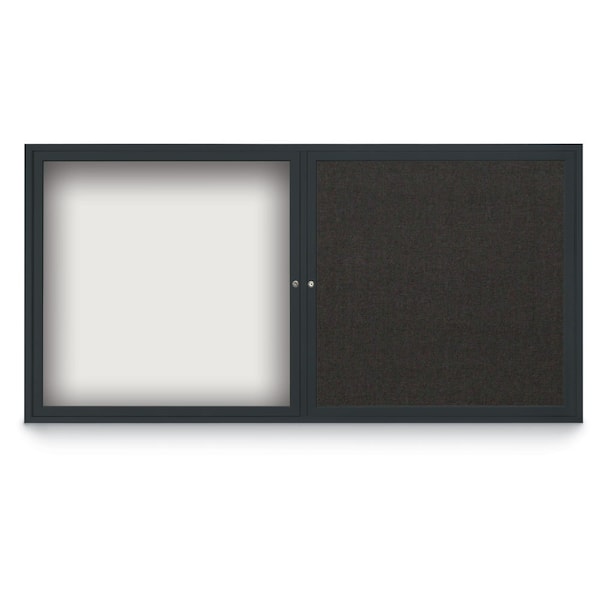 Corkboard, 42"x32", Synthetic Cork/Bronze